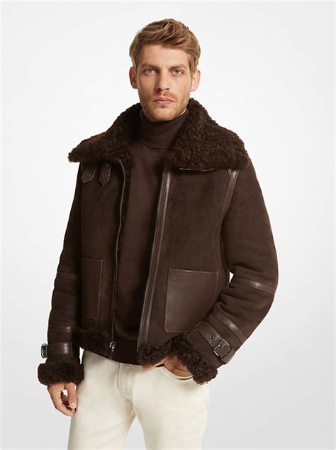 michael kors shearling jacket mens